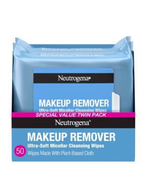 Neutrogena Makeup Remover Wipes Micellar Alcohol-Free Face Towelettes