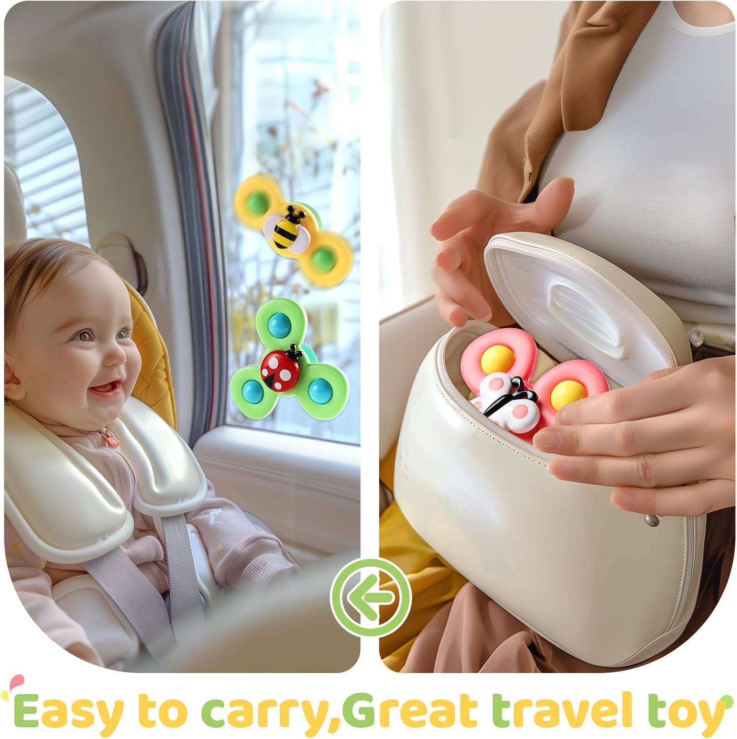 ALASOU 3PCS Suction Cup Spinner Toys for 1 Year Old Boy Girl - Image 4