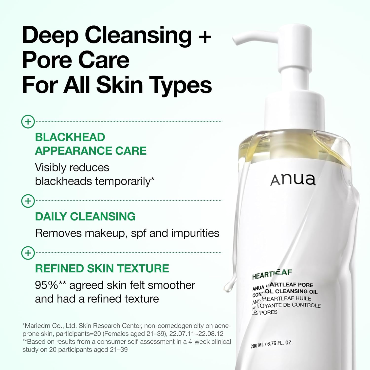 Anua Heartleaf Pore Control Cleansing Oil, Pore Cleanser - Image 4