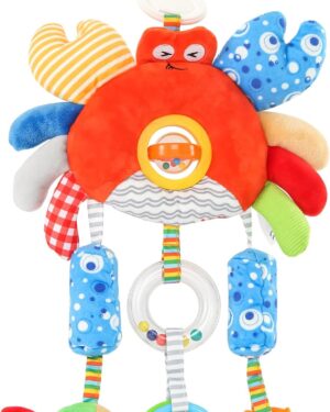 Baby Car Seat Toys with Clip - Travel Sensory Toys for 6 7 8 9 10 11 12 Months