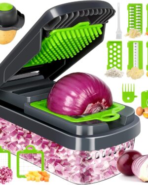 Yusshn Vegetable Chopper,12-in-1 Multifunctional Food Chopper