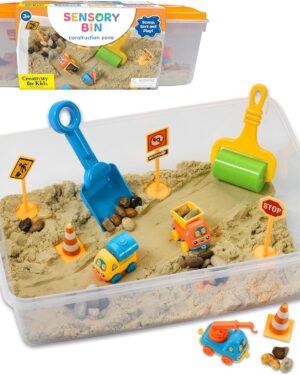 Creativity for Kids Sensory Bin: Construction Zone Playset - Preschool Learning Activities