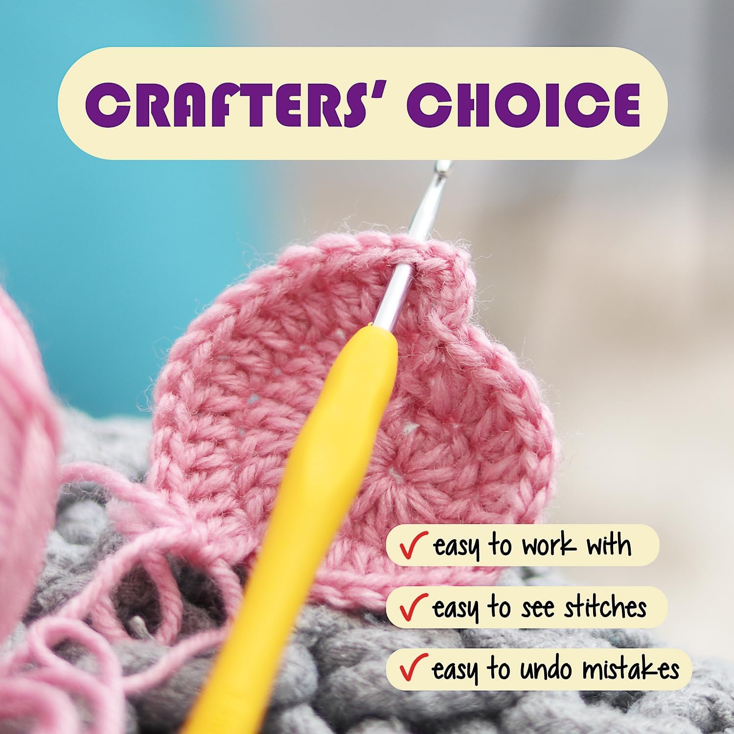 Acrylic Yarn for Crocheting & Knitting – Soft Crochet Yarn for Crocheting, 370 Yards - Image 5