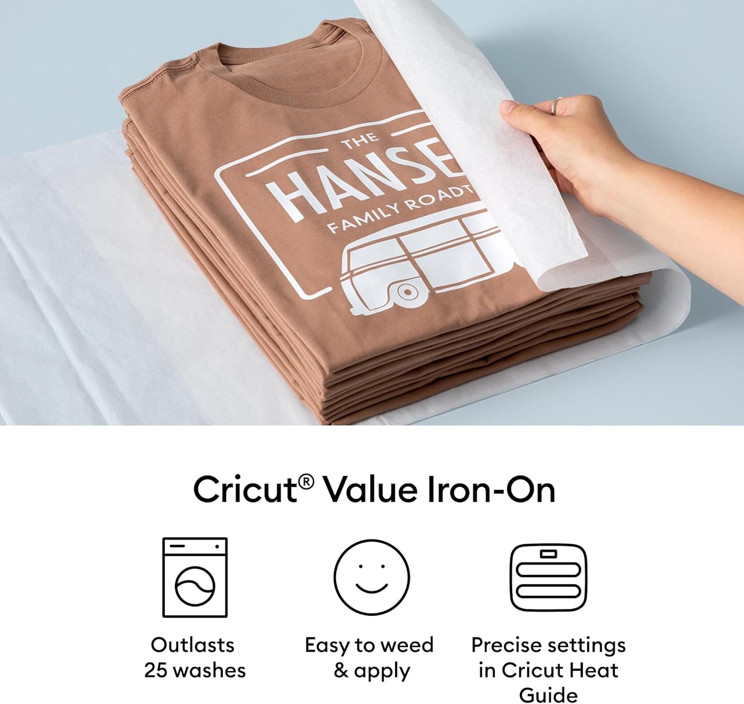 Cricut® Value Iron-On, Rainbow Sampler - 12 in x 12 in (40 ct)- HTV Heat Transfer Vinyl - Image 4