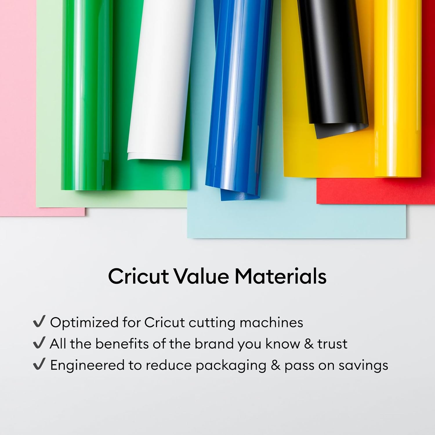 Cricut® Value Iron-On, Rainbow Sampler - 12 in x 12 in (40 ct)- HTV Heat Transfer Vinyl - Image 3