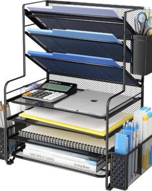 Simple Trending 7 Tier Desk File Organizer, Letter Tray Paper Organizer
