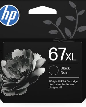 HP 67XL Black High-Yield Ink Cartridge | Works with DeskJet