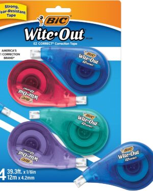 BIC Wite-Out EZ Correct Correction Tape, White,