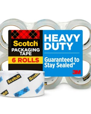 Scotch Heavy Duty Shipping Packing Tape, Clear