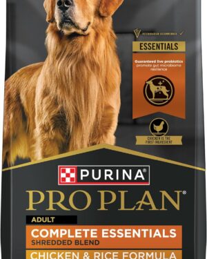 Purina Pro Plan Complete Essentials Shredded Blend Chicken and Rice Dog Food