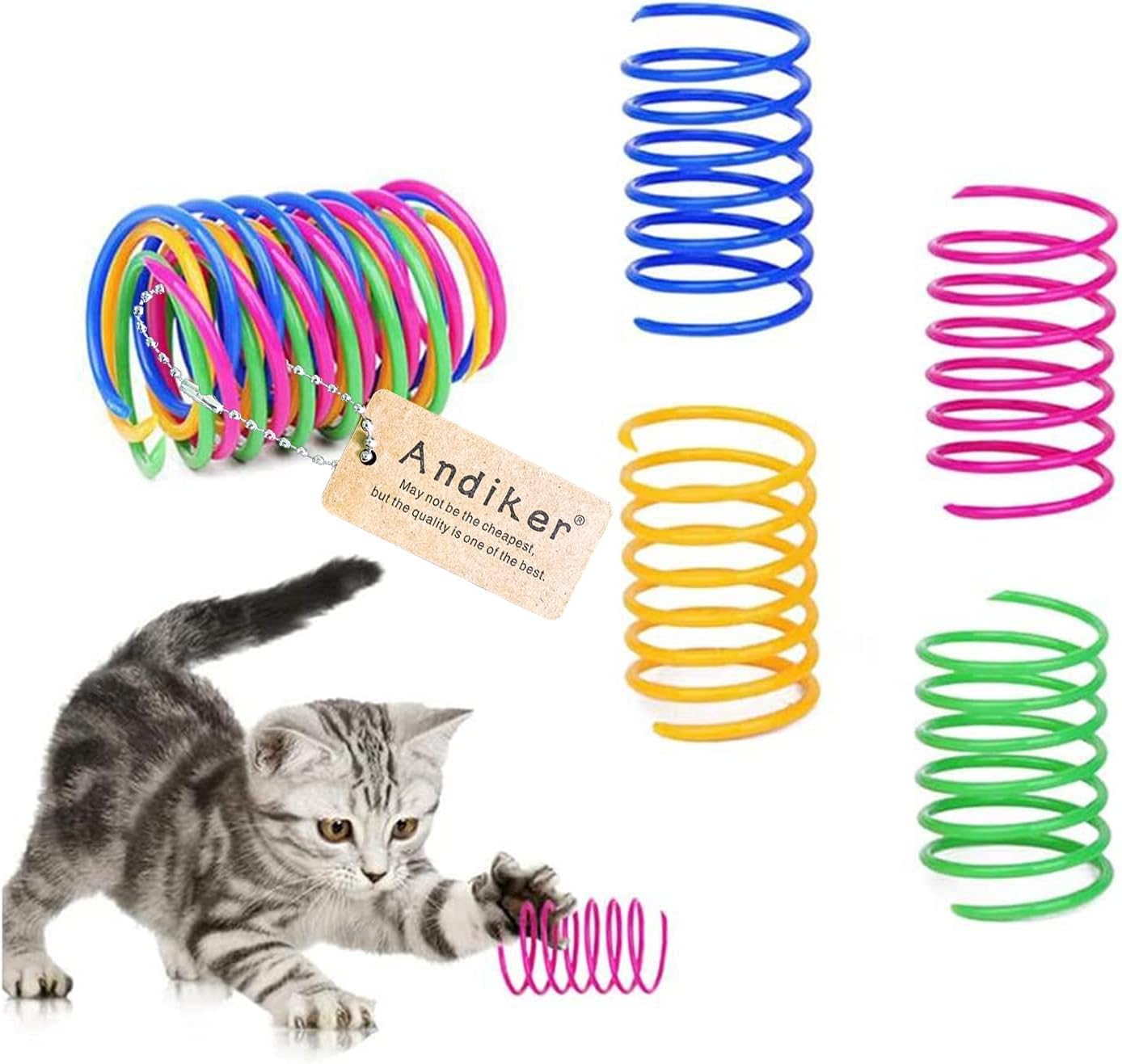 Andiker Interactive Cat Spiral Creative Spring Toy to Kill Time and Keep Fit,