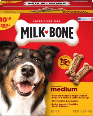 Milk-Bone Original Dog Treats Biscuits for Medium Dogs, 10 Pound