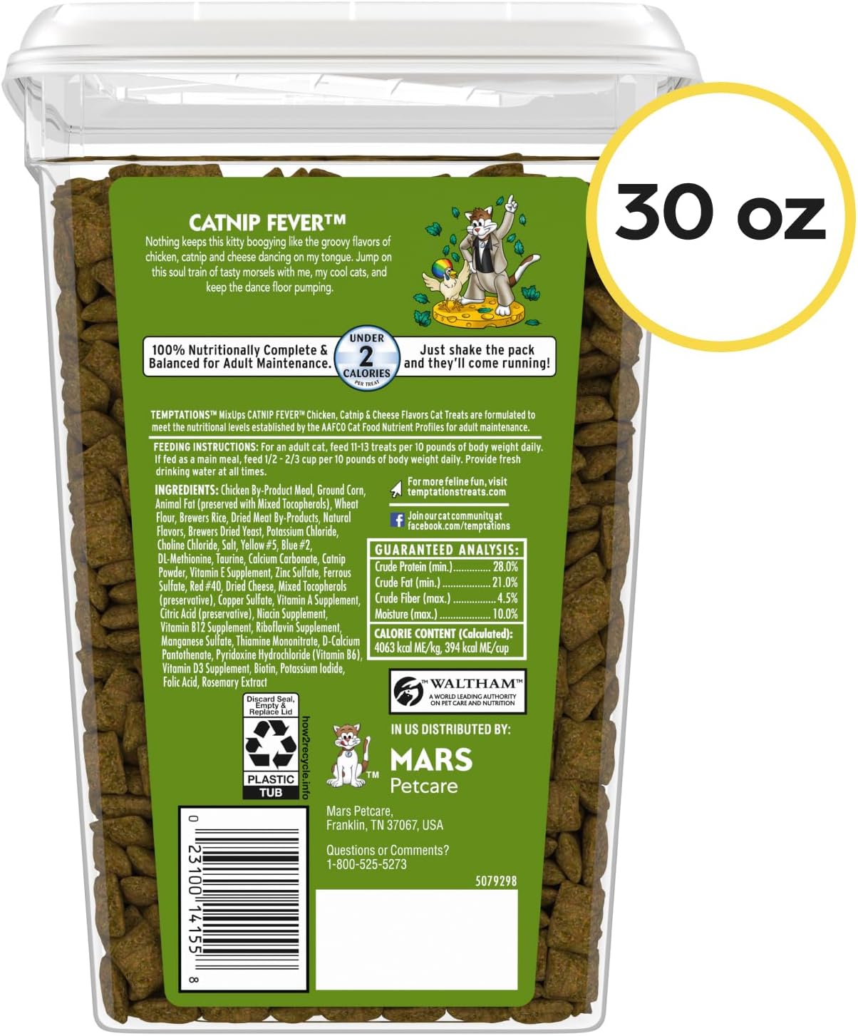 Temptations Cat Treats, Classic Crunchy and Soft Cat Treats, Catnip Fever Flavor - Image 2